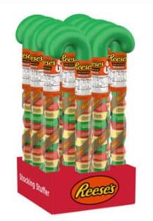 Xmas - Reese Peanut Butter Cup Minitures Cane - 2.17oz(62g) x 12 Units