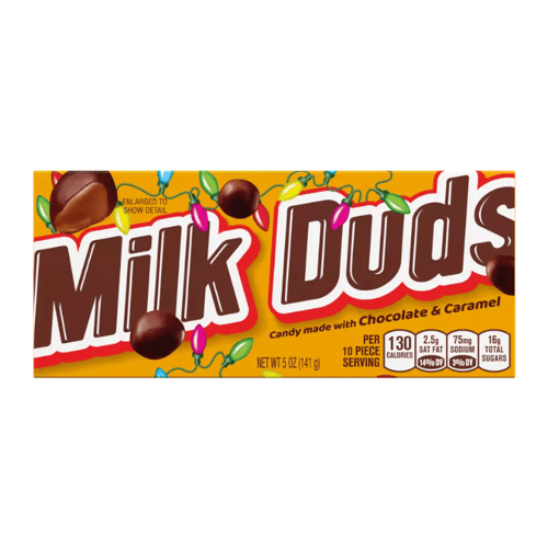 XMAS - THEATER BOX HERSHEYS MILK DUDS - 5OZ (141g) x 12 units