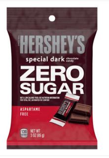 Sugar Free - HERSHEYS SPECIAL DARK ZERO SUGAR Peg Bag - 3 oz (85g) x 12 Units