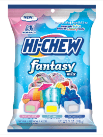 (S1-06) US - Hi-Chew Bag - Fantasy Mix (Rainbow Shrbt, Blue Hawaii, Blue Rasp) 3oz (85g) x 6 units
