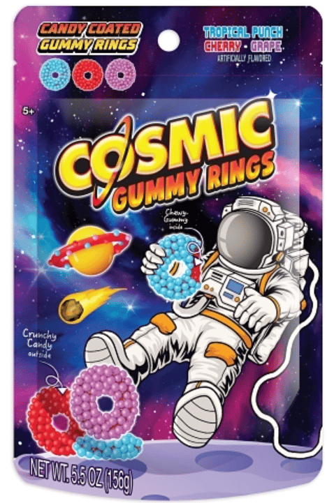 China - Candy Coated Cosmic Gummy Rings 5.5 oz (156g) x 8 Units