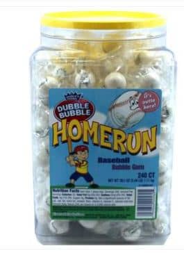(S1-09) Dubble Bubble Jar - Home Run Baseball Gum 240 Units