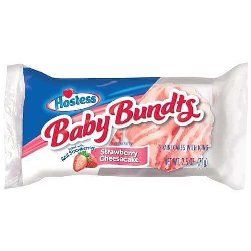 Hostess Baby Bundts Strawberry Cheesecake 2.5oz (71g) x 6 units