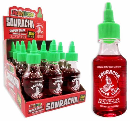 HOWLERS SOURACHA SUPER SOUR CANDY SAUCE 4.23oz (120g) x 24 units