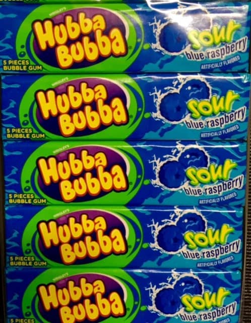 (S1-10) Hubba Bubba - Sour Blue Raspberry x 18 units