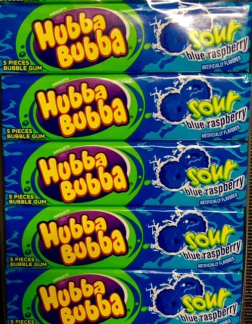 US - Hubba Bubba - Sour Blue Raspberry x 18 units
