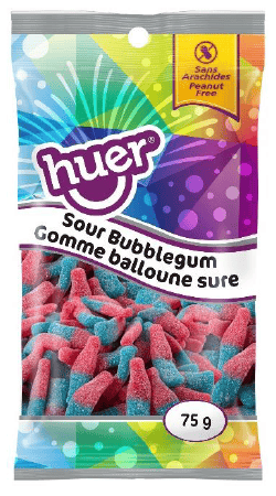 Huer - PEG 75g Bag - Bottles Bubblegum - Sour x 12 units