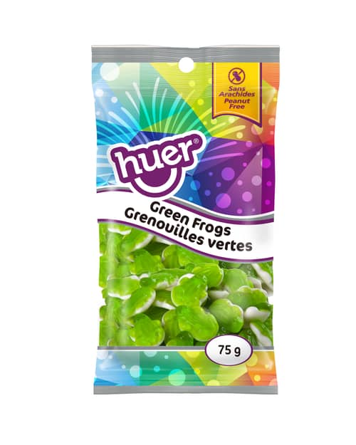 Huer - PEG 75g Bag - Green Frogs x 12 units