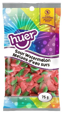 Huer - PEG 75g Bag - Watermelon Slice - Sour x 12 units