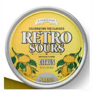 CHINA - Iconic Retro Sours Citrus Tin - 2.12oz (60g) x 8 Units