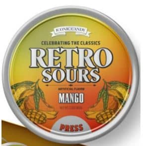 CHINA - Iconic Retro Sours Mango Tin - 2.12oz (60g) x 8 Units