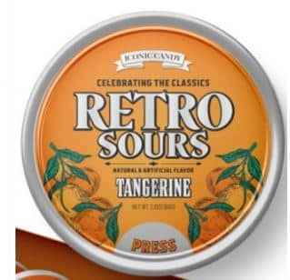 CHINA - Iconic Retro Sours Tangerine Tin - 2.12oz (60g) x 8 Units