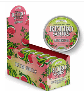 Iconic Retro Tin - Sours Watermelon 2.12oz (60g) x 8 Units