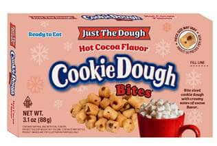 XMAS - Theater Box - Cookie Dough Bites - Just The Dough - Hot Cocoa 3.1oz (88g) x 12 Units