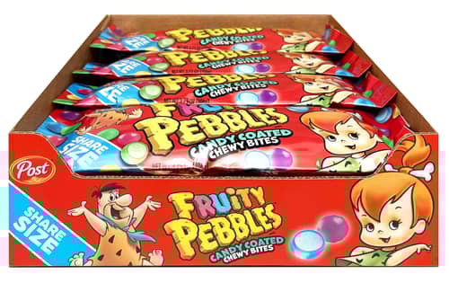 US - Fruity Pebbles Chewy Bites Share Bag Display 3.75oz (106g) x12 Units