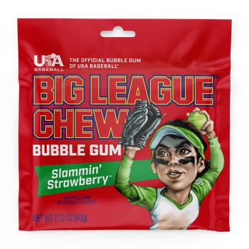 US - Big League Chew Strawberry 2.12oz x 12 units
