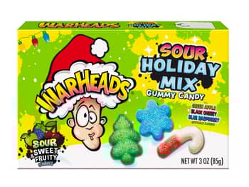Xmas - Holiday Theater Box Warhead Gummy Assorted 3oz(85g) x 12 Units