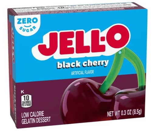 Sugar Free - Kraft Jell-O Dessert Mix - Black Cherry 0.3oz X 24 Units