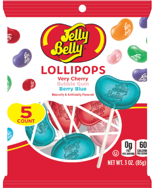 US - ADAMS & BROOKS Jelly Belly Pops - PEG 3oz (85g) x 12 units
