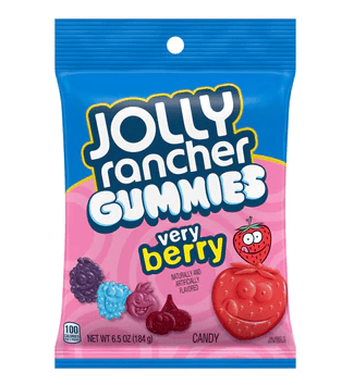 Us - Jolly Rancher Gummies - Very Berry Peg Bag 6.5 oz  x 12 units