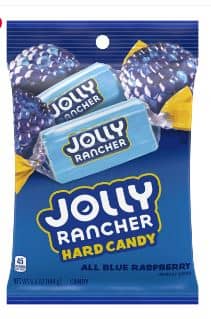 CANADA - Jolly Rancher Hard Candy - Blue Raspberry  Peg Bag - 6.5oz (184g) x 12ct