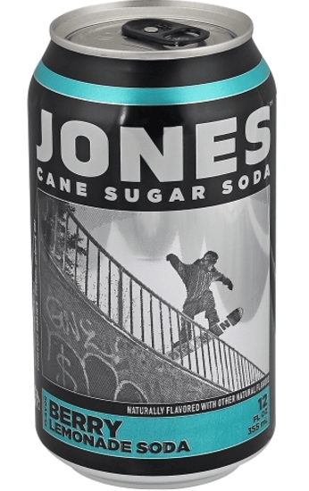 Beverage - Jones - Cane Sugar Soda - BERRY LEMONADE 12 fl oz (355ml) x 24 units (Buyer is responsible if drinks may leak during shipping and weather)