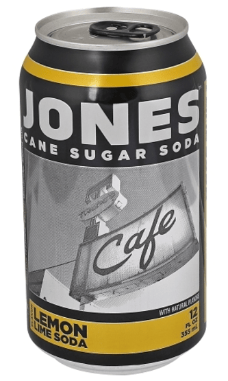 Beverage - Jones - Cane Sugar Soda - LEMON LIME 12 fl oz (355ml) x 24 units (Buyer is responsible if drinks may leak during shipping and weather)