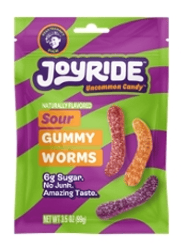 Mexico - Joyride - Low Sugar - Sour Gummy Worms 3.5oz (99g) x 10 pouches