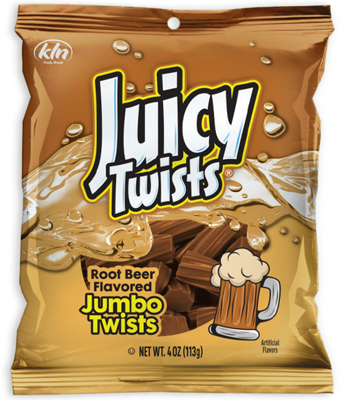 JUICY TWISTS - ROOT BEER PEG BAG 4oz (113g) x 12 Units