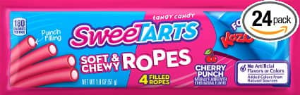 (S1-04) Wonka Kazoozles Cherry Punch (Sweetarts Ropes  Cherry Punch) 24 units