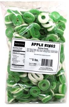 Bulk Kervan Gummy Apple Rings 5lb (2.27kg) X 1 Bag