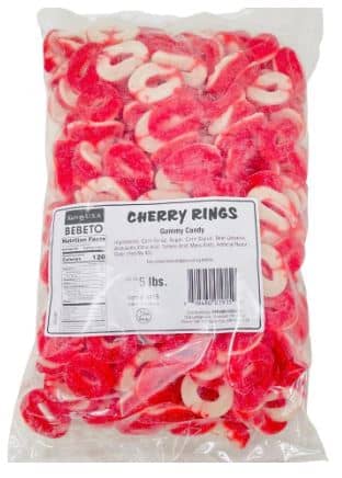 Turkey -Bulk - Kervan Gummy Cherry Rings 5lb(2.27kg) x 1 Bag