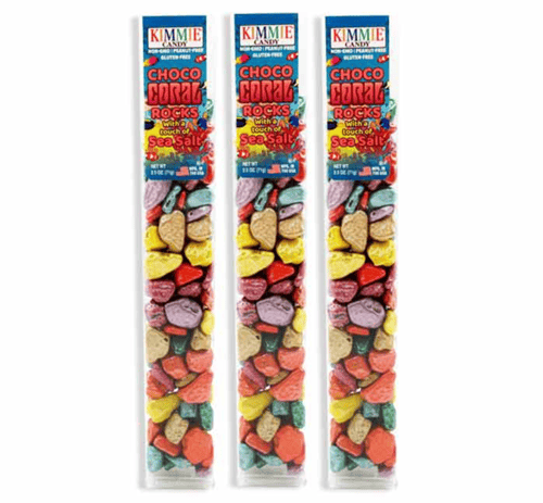 KIMMIE CHOCO ROCKS TUBE - CORAL ROCKS 2.5oz (70g) x 24 units
