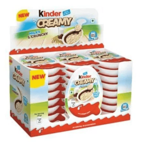 Kinder Creamy - Milky and Crunchy 19g x 24 units (Best Before June 16, 2025)