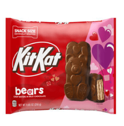 Valentine - KIT KAT Crisp Wafers In Milk Chocolate Bears Snack Bar Laydown Bag - 8.85 oz (251g) x 1 Bag