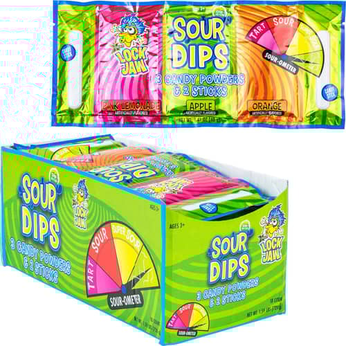 CHINA - KOKO LOCK JAW SOUR 3PK DIPS 1.4OZ (39G)  X 18 UNITS