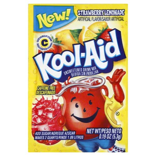 US - Kool-Aid unsweetened 2QT - Strawberry Lemonade x 48 units