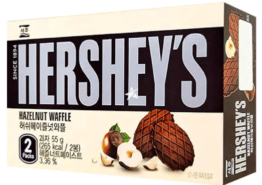 (S7-05) KOREA - HERSHEY WAFFLE - Hazelnut 55G X 32 UNITS (Best Before October 17, 2024)