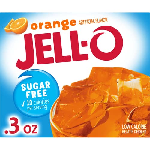 US - Sugar Free - Kraft Jell-O Dessert Mix- Orange 0.3oz x 24 Units