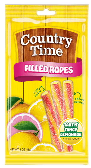 Mexico - Licorice ROPES - COUNTRY TIME LEMONADE - PEG BAG 3OZ X 12 UNITS