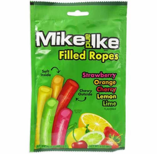MEXICO - MIKE & IKE Licorice ROPES Pouch - 3oz X 12  Units