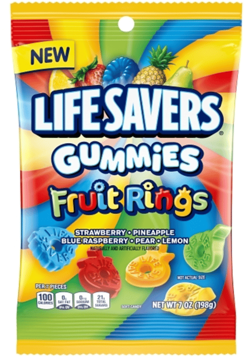 US - Peg Bag - Lifesavers GUMMIES - Fruit Ring 7oz (198g) x 12 units