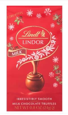 Xmas - Lindor Holiday Mini Milk Chocolate Truffles 0.8 oz(23g) x 24 Units
