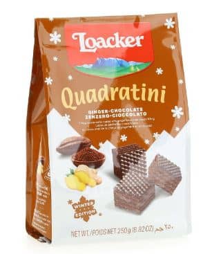 Xmas - Loacker Quadratini Gingerbread 250g x 6 Units