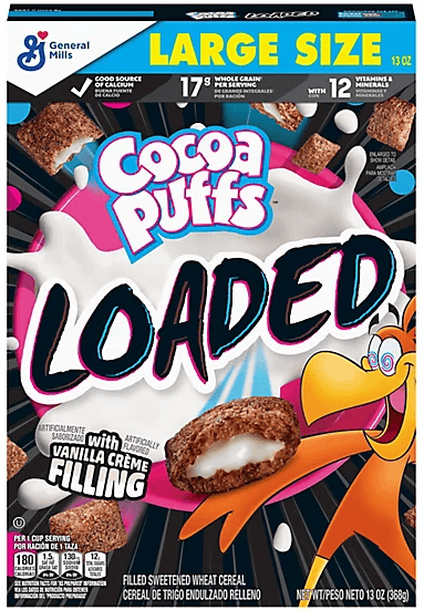 Cereal - Loaded - Cocoa Puffs LARGE SIZE 13 oz (368g) x 1 unit (Best Before January 21, 2025)