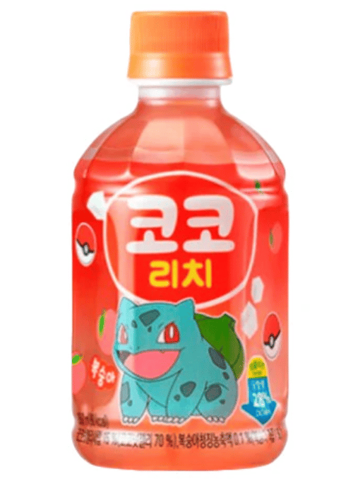 BEVERAGE - Korea - POKEMON LOTTE Coconut Jelly - Rich PEACH 280ml x 24 UNITS (Buyer is responsible if drinks may leak during shipping and weather)