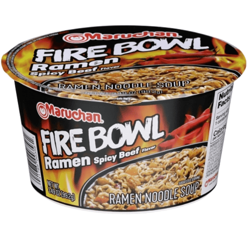 US - Maruchan Cup Noodles - Flaming Beef Flavor 3.49oz (99.2g) x 6 Units