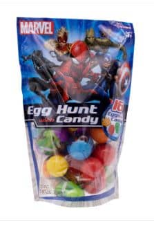 US - Easter - Frankford Marvel Assorted Plastic Eggs Hunt Candy (16PK) - 2.82oz X 6 Bags