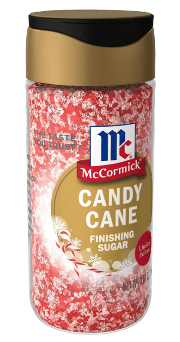 CASE - McCormick Finishing Sugar - Candy Cane 3.81oz x 6 units