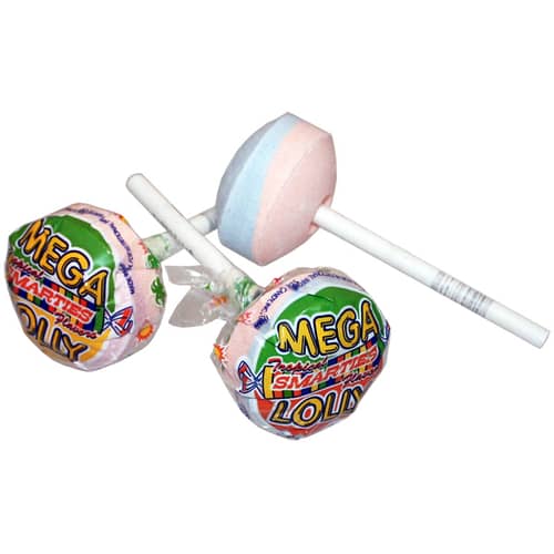 Canada - Tub - Smarties Mega Double Lollies 1.1 oz X 60 UNITS